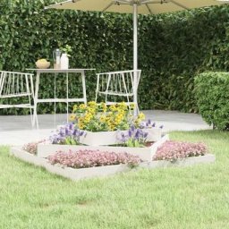 Bac à fleurs - Jardinière pour extérieur/intérieur jardin terrasse balcon - Blanc 112x112x27 cm
