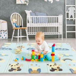 Better Maison - Tapis Bébé 200x180cm Double face Pliable Imperméable Tapis Enfant Tapis de jeu Bebe