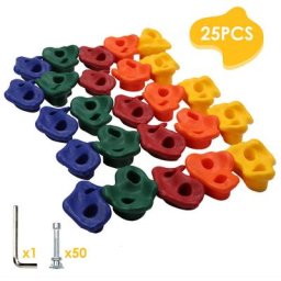EINFEBEN 25pcs prises d'escalade Kit Texturée Colorée kit Mur de blocs rocheux loisirs sport