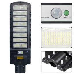 Mediawave Store - 508255 Lampadaire charge solaire 800W détecteur de mouvement et télécommande