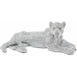 Figures de figure animale Léopardo Figure Animaux gris 16x32x12cm 4080 - Gris - Signes Grimalt