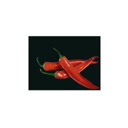 Fond de hotte, crédence cuisine verre Hot Peperoni, verre trempé, 60x70 cm, multicolore - Olhetc