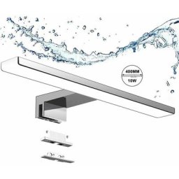Lampe Miroir Salle de Bain 6W 820LM 30cm 230V 4000K ,IP44 Imperméable Classe ii en Acier Inoxydable