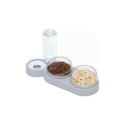Double Gamelle Chat Surélevée,Inclinable à 15°Bol pour Chat Anti-Vomissements Bol pour Animaux de
