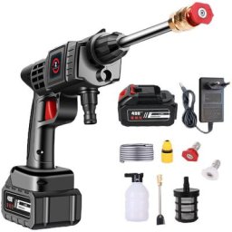 Nettoyeur haute pression sans fil, pistolet à eau Portable pour lavage de voiture+1 batterie