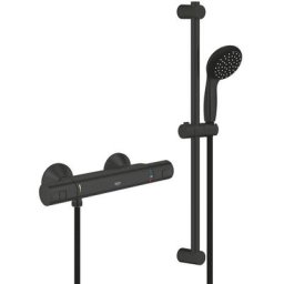 Grohe - Set de douche mitigeur de douche thermostatique 1/2' + Douchette 2 jets + Barre 600 mm +