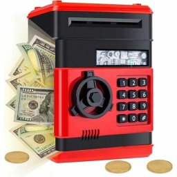 Tirelire électronique pour enfants de 3 à 12 ans avec mot de passe Mini atm Boîte à économie de