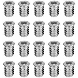 40pcs Inserts filetés à douille pour meubles 6pcs 15mm Insert en métal galvanisé Écrou d Type
