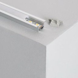 Ledkia - Profilé Aluminium Encastré Plafond avec Clips 1m pour Rubans led jusqu'à 12mm