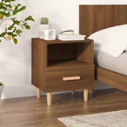 Chevet Commode de nuit - Table d'appoint - Chêne marron 40x35x47 cm Chic-441476 - Brun