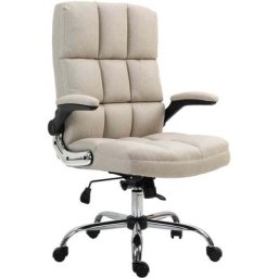 Chaise de bureau HWC-J21, chaise de bureau pivotante, réglable en hauteur - tissu/textile gris-clair