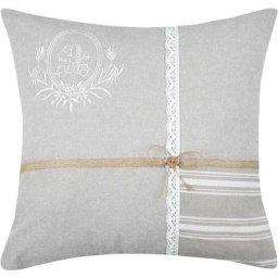 Homemaison - Coussin esprit campagne chic Naturel 40 x 40 cm - Naturel