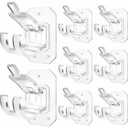 Lot de 8 supports de tringle à rideau sans perçage sans perçage. Crochets auto-adhésifs pour