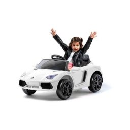Ataa - Lamborghini Style 12v voiture électrique pour enfants: Blanc - Blanc