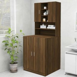 True Deal - Meuble pour machine à laver Chêne marron 70,5x25,5x90 cm