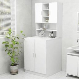 Maisonchic - Meuble machine à laver | Meuble pour wc Blanc 70,5x25,5x90 cm 21253