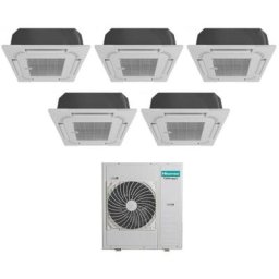 Hisense - penta split cassette air conditioner 9+9+9+9 avec 5amw125u4rta r-32 9000+9000+9000+9000