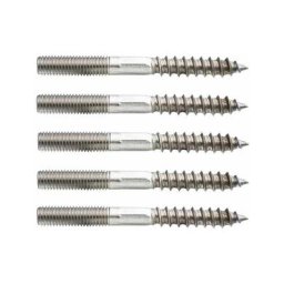5x Cheville inox pour béton et bois M8 x 50mm acier inoxydable goujon fileté support terrasse