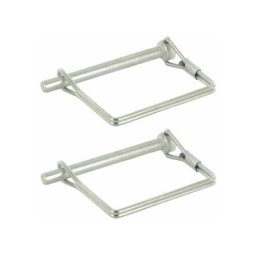 2x goupille carrée diamètre 10mm x longueur 90mm rapide acier clip circlip remorque vélo tracteur
