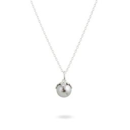 Collier Maylou Argent Blanc Perle D'imitation