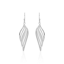 Boucles D'oreilles Pendantes Salaya Acier Blanc