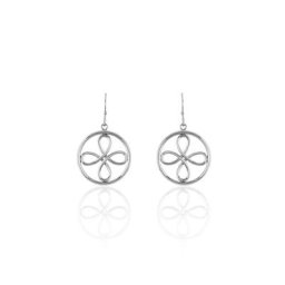 Boucles D'oreilles Pendantes Tessa Acier Blanc