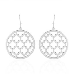 Boucles D'oreilles Pendantes Nevenka Acier Blanc