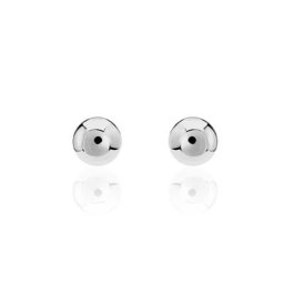 Boucles D'oreilles Puces Bilou Acier Blanc