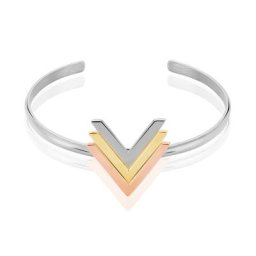 Bracelet Jonc Olivia Acier Tricolore