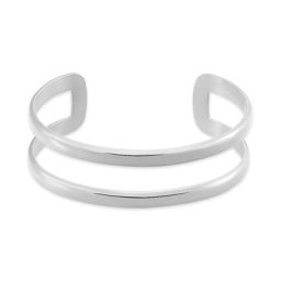 Bracelet Manchette Lisie Acier Blanc