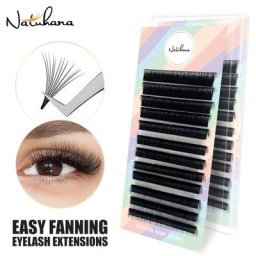 NATUHANA easy fan volume cils autofloraison cils faux automatic fan floraison camelia eye maquillage
