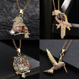 Zunderes-Collier pendentif en acier inoxydable pour femme tour de cou oiseau de haute qualité