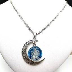 Collier Seigneur Ganesh Ganesha Pendentif Dieu de la Richesse Éléphant Hindou Méditation Bouddha