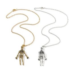 Colliers fantôme squelette rétro 2 pièces collier d'halloween pour meilleur ami Couples tenir la