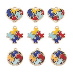 DoreenBeads – pendentif de la série Puzzle breloques multicolores pour la prise de conscience de