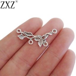 ZXZ-Breloques de connecteur de lustre de branche de cuir chevelu d'arbre bijoux de collier