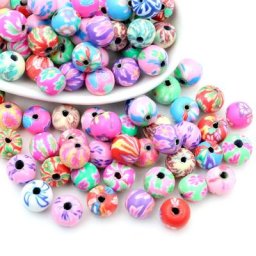 50-100pcs 6 8 10mm 10mm Couleurs Mélangées Fleur Clay Spacer Perles D'argile de Polymère Perles Pour