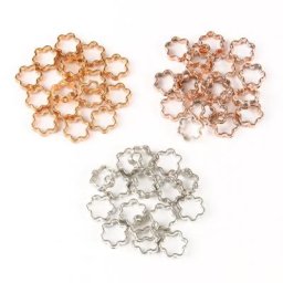 Cadre à fleurs CCB à deux trous connecteurs de bricolage perles d'espacement pour collier