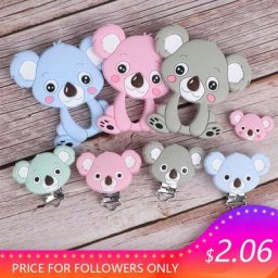 TYRY.HU-Perles de Dentition en Silicone Koala pour Bébé Qualité Alimentaire Accessoires DIY