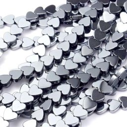 Brins de perles en hématite Non magnétiques pour fabrication de cadeaux de fête des mères cœur