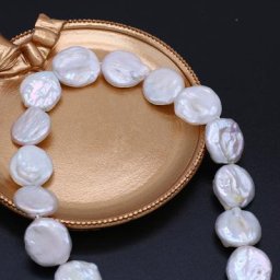 Perles baroques d'eau douce de forme ronde perles d'espacement amples pour la fabrication de