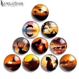 10mm 12mm 16mm 20mm 25mm 30mm 516 beau cygne mélange rond verre Cabochon bijoux trouver 18mm bouton