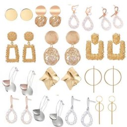 Boucles d'oreilles rondes géométriques pour femmes pendentifs modernes grandes boucles d'oreilles