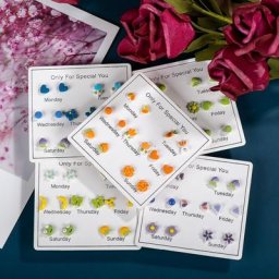 Boucles d'Oreilles en Céramique pour Femme et Fille Bijoux Médicaux en Acier Inoxydable