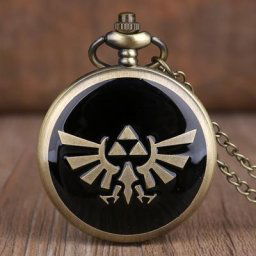 Montre de poche à Quartz en Bronze pour hommes et femmes thème épée avec chaîne pendentif cadeaux