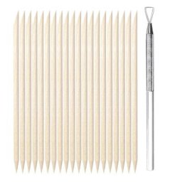 Nettoyeur d'ongles à poignée en bois Q1QD bâton léger manucure et pédicure outils d'art pour