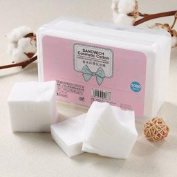 Tampons de coton jetables 1000 pièces/ensemble sans fibres démaquillants tampons de nettoyage du
