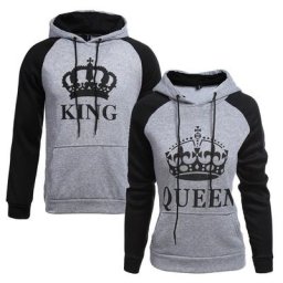 Sweat à capuche imprimé couronne pour hommes et femmes sweats à capuche de sport sweat-shirt mince