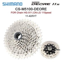 WinterMANO-Cassette Deore CS HG M5100 11 vitesses 11-42T 11-51T Hyperglide VTT Vélo Pignon