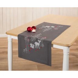 Chemin de table à broder « animaux de la forêt »